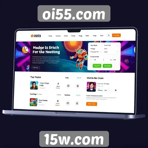Explorando a interface do usuário do oi55.com